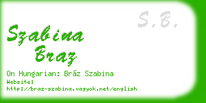 szabina braz business card